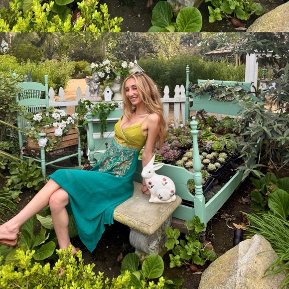 Karen Millen Dresses & Skirts - Karen Millen 100% silk Coachella Embroidered Handkerchief Dress Coachella fairy